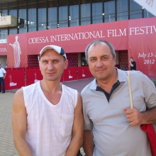 С известным актером кино Виктором Андриенко на ОМКФ 2015